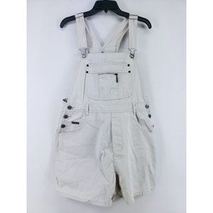 NY Jeans Shortalls Women's Size Large Beige